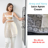 Army and Navy Lace Apron Cream - Front View
