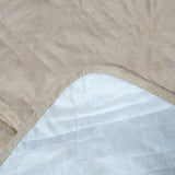 Faux Suede 1 Seater Sofa Protector Camel - Side View