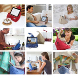 Versatile Hands-Free Reading Cushion in Viridian - Side View