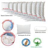 Duck Feather Rich Fill Cushion Inserter Square 40 x 40cm - Side View