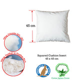 Duck Feather Rich Fill Cushion Inserter Square 45 x 45cm - Front View