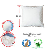 Duck Feather Rich Fill Cushion Inserter Square 50 x 50cm - Front View