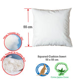 Duck Feather Rich Fill Cushion Inserter Square 55 x 55cm - Front View