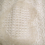Cotton Knitted Cushion Cover Heart Natural - Front View