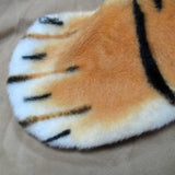 Faux Animal Floor Rug with Realistic Head Wild Tiger - Top-Down View