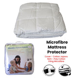 Cotton Japara Cover Microfiber Filling Mattress Protector Double - Front View