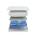 Mediflow Travel Size Waterbase Fibre Pillow 33 x 53 cm - Top-Down View