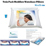 Mediflow Twin Pack Adjustable Waterbase Pillows - Front View