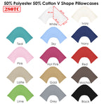 280TC Polyester Cotton V Shape Pillowcase Grey, image 2