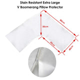 Stain Resistant Extra Large V Boomerang Pillow Protector - Front View