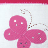 Bindi Butterfly Embroidered Quilt Cover Set Single - Side View