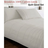 Brooklyn Linen Quilt Cover Set King - Front View