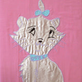 Kitty Cat Embroidered Quilt Cover Set Single - Side View