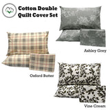 Pure Cotton Ashley Quilt Cover Set Double