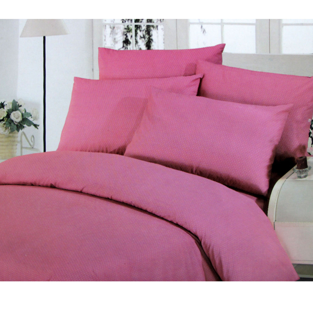 Polka Dot and Star Patterned Double Quilt Cover Set in Easy Care Polyester Cotton