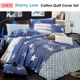 Starry Dreams Cotton Quilt Cover Set for Kids - Single Size - Front View