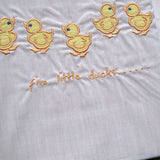 Five Little Ducks Embroidered Polyester Cotton Cot Size Sheet Set - Side View