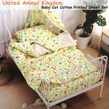United Animal Kingdom Baby 100% Cotton Printed Sheet Set Cot Size - Front View