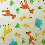 United Animal Kingdom Baby 100% Cotton Printed Sheet Set Cot Size - Side View