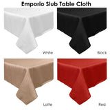 Emporio Slub Table Cloth White 130 x 180 cm - Front View