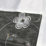White Sequined Organza Glitter Table Cloth Topper 90 x 90 cm - 45-Degree Angle