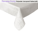 Jacquard Tablecloth Tuscany Ivory 135 x 180 cm - Front View