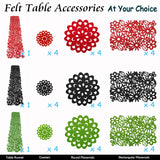 Choice Set of 4 Felt Rectangular Table Placemats Red - Side View