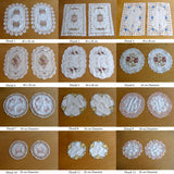 Set of 2 Embroidered Doilies Floral 8 - Side View