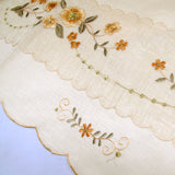 Set of 7 Embroidered Daisy Table Decorative Set - Side View