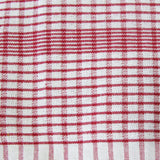 Set of 3 Jumbo Cotton Checkered Tea Towels 60 x 90 cm Red