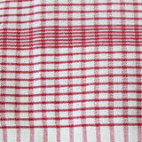 Set of 3 Jumbo Cotton Checkered Tea Towels 60 x 90 cm Red - Side View