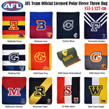 AFL Licensed Polar Fleece Throw GWS Giants Print - Front View