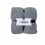 Soft Woollen Feel Throw Rug/Blanket Grey