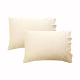 Elegant Ecru 280TC Luxury Percale Standard Pillowcases Set of 2