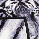 1000GSM White Tiger Luxury Quality 2 Ply Mink Blanket 200 x 240 cm - Side View