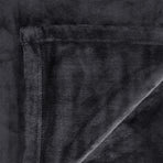 In 2 Linen 350GSM Plush Ultra Soft Velvet Touch Blanket Charcoal Double/Queen