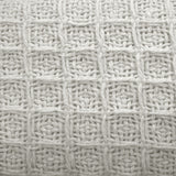 Cotton Waffle Blanket White Single - Side View
