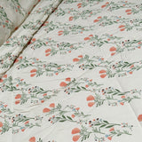 Hotel Living 3 Pce Light Weight Comforter Set Queen/King Corbett Floral Coral - Front View