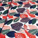 Hotel Living 3 Pce Light Weight Comforter Set Queen/King Corbett Tropical Leaves - Front View