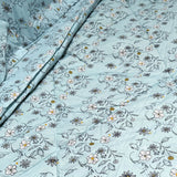 Hotel Living 3 Pce Light Weight Comforter Set Queen/King Corbett Floral Blue - Front View