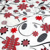 Hotel Living 3 Pce Light Weight Comforter Set Queen/King Corbett Floral Circles - Front View
