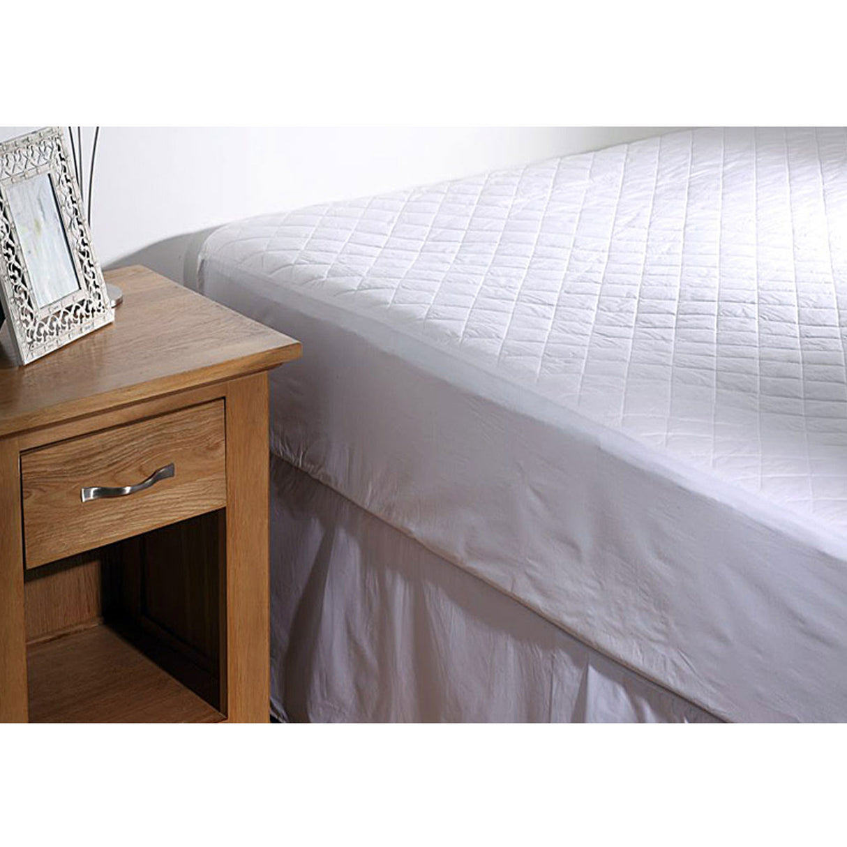100% COTTON Quilted Mattress Protector 35cm Wall KING