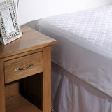 100% COTTON Quilted Mattress Protector 35cm Wall KING SINGLE
