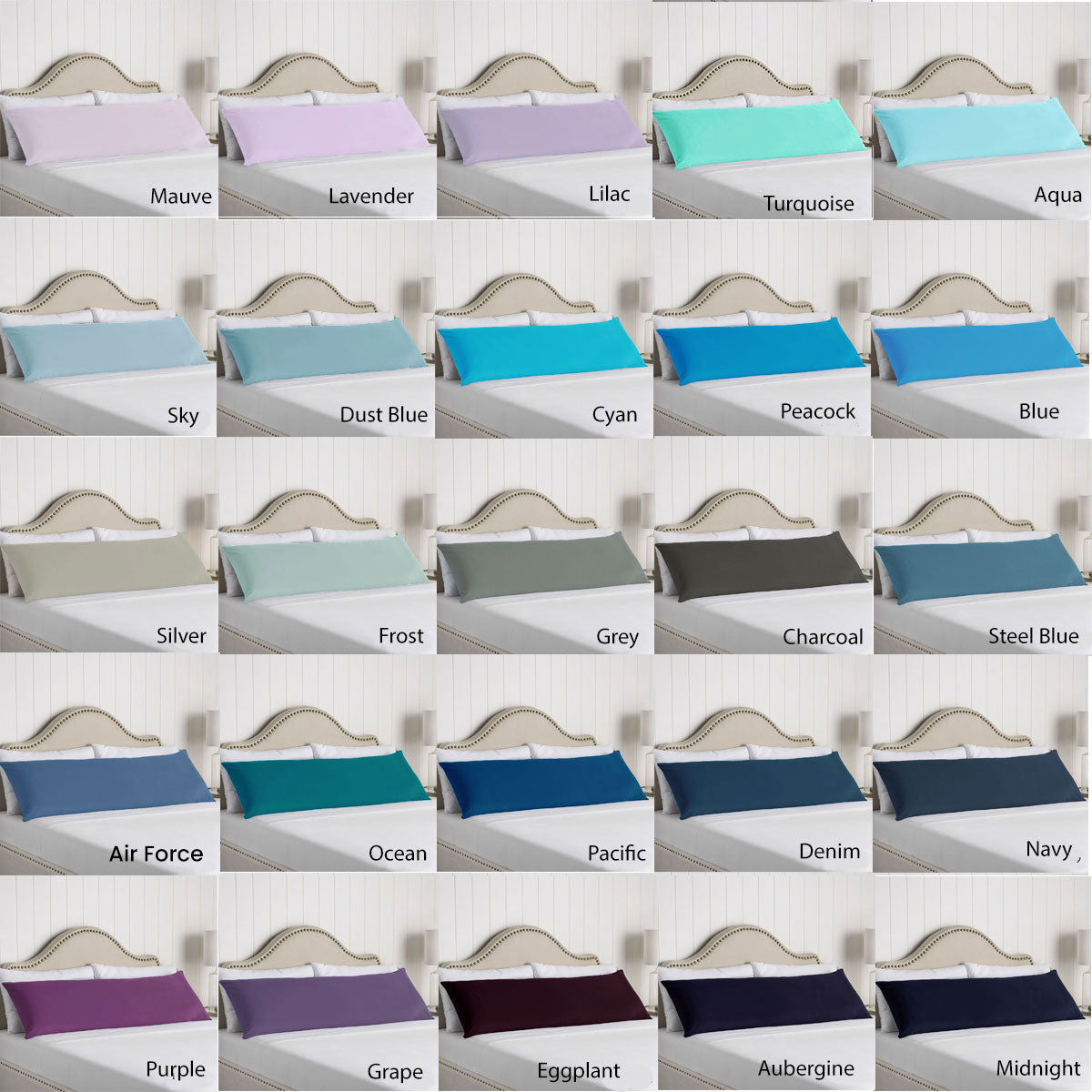 Artex 100% Cotton Body Pillowcase Aubergine