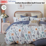 300TC Adriana Reversible Cotton Quilt Cover Set King