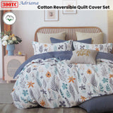 300TC Adriana Reversible Cotton Quilt Cover Set King - Front View