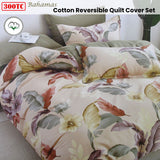 300TC Bahamas Taupe Reversible Cotton Quilt Cover Set King - Front View