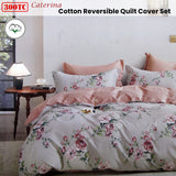 300TC Caterina Reversible Cotton Quilt Cover Set King - Front View