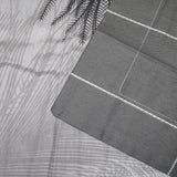 300TC Heidi Grey Reversible Cotton Quilt Cover Set Queen - Side View