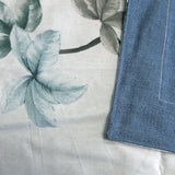 300TC Milla Blue Reversible Cotton Quilt Cover Set King - Side View